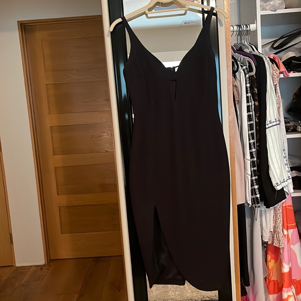 Elizabeth & James Midi Black Dress